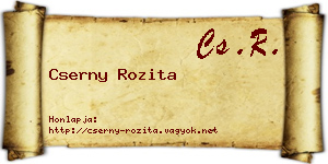 Cserny Rozita névjegykártya